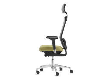 @JUST EVO AJ 5786 - Mesh swivel chair with high mesh backrest and neckrest by Dauphin