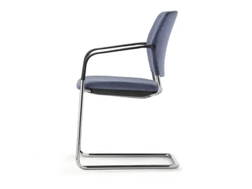 CAY - Cantilever chair, stackable, with armrests by Dauphin