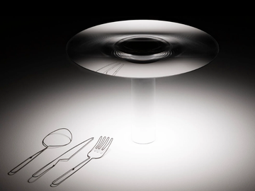 VIS A VIS - LED rechargeable methacrylate table lamp by DAVIDE GROPPI