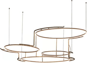 BROCHE - LED brass pendant lamp by DCWéditions