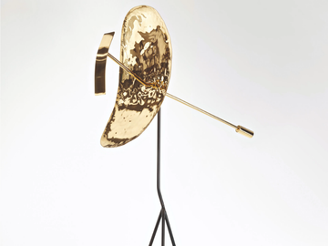 RIBOT - Hammered brass floor lamp by DE CASTELLI