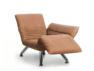 DS-142 - Leather armchair / chaise longue by de Sede