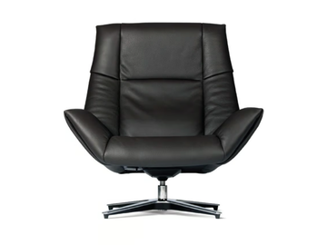 DS-149 LEJO - Swivel leather armchair with armrests with 4-spoke base by de Sede