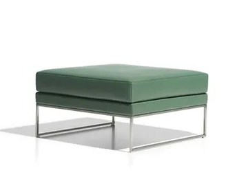 DS-160 - Upholstered square leather pouf by de Sede