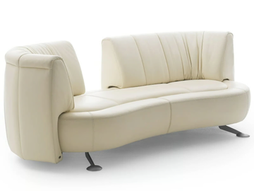 DS-164 SLIDE - Curved leather sofa by de Sede