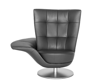 DS-262 SWIFT - Swivel leather armchair with armrests by de Sede