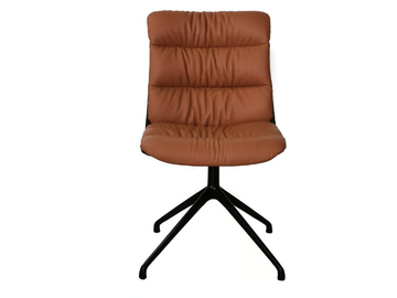 DS-525 TOSCA - Trestle-based swivel leather chair by de Sede