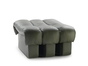 DS-600 SNAKE - Upholstered leather pouf by de Sede