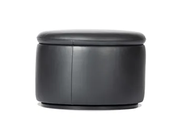 DS-800 BISCUIT - Round leather pouf by de Sede