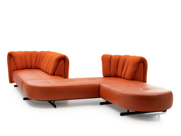DS-888 COLLINA - Sectional leather and fabric sofa by de Sede