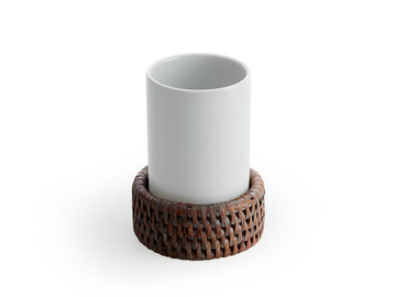 BASKET SMB - Countertop porcelain toothbrush holder by DECOR WALTHER