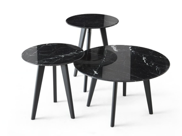 EDGAR - Round marble side table by Dema