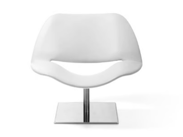 MEDIUM LIPS - Swivel with 4-spoke base easy chair by Dema