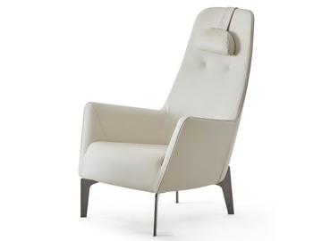 VALENTINA - Leather armchair high-back by Dema