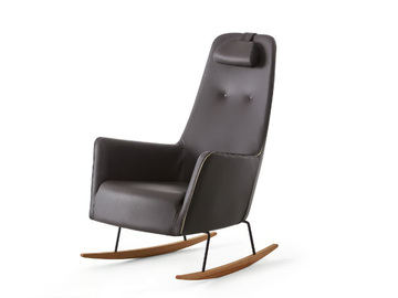 VALENTINA - Rocking armchair with armrests by Dema