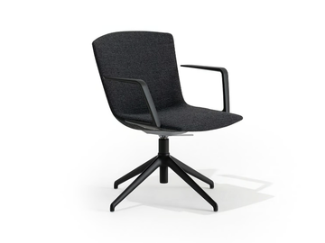 CALUM OFFICE TASK - Swivel trestle-based office chair with armrests by Desalto