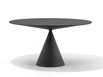 CLAY CANVAS - Dining table with MDF top covered with textile fibers by Desalto