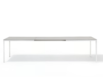 HELSINKI 35 - Extending rectangular steel table with ceramic top by Desalto