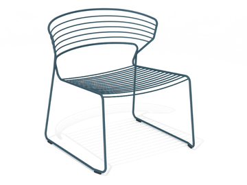 KOKI WIRE - Sled base steel garden armchair by Desalto