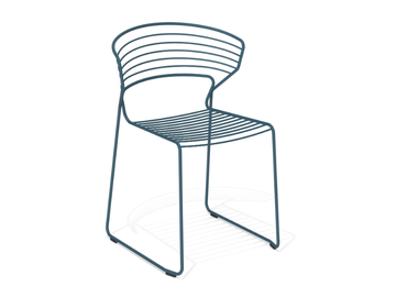 KOKI WIRE - Stackable sled base steel chair by Desalto