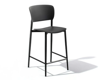 PLY - High polypropylene stool with back by Desalto