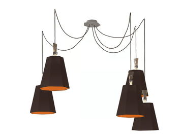 LUXIOLE 5 GRAND - Fabric pendant lamp by DESIGNHEURE