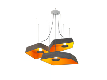 NÉNUPHAR TRIO PETIT - LED steel pendant lamp by DESIGNHEURE