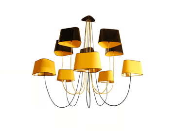 NUAGE 10 MOYEN - LED fabric chandelier by DESIGNHEURE