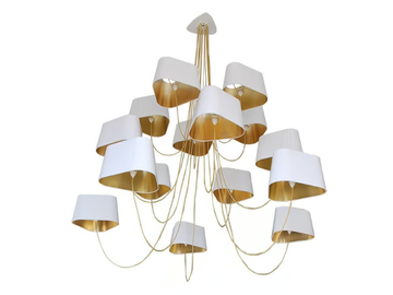 NUAGE 15 GRAND - LED fabric chandelier by DESIGNHEURE