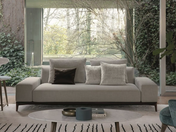 OVERPLAN - Sectional fabric sofa with chaise longue by Désirée divani