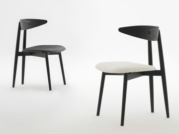 TÈ - Ash chair with integrated cushion by Désirée divani