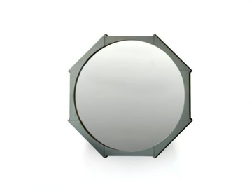 COLIBRI - Round framed solid wood mirror by Devina Nais