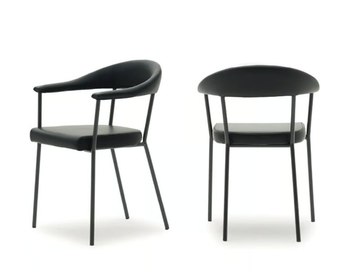 DIRECTOR - Eco-leather chair with armrests by Devina Nais