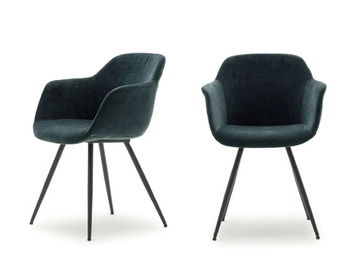 DREAMY - Upholstered fabric chair with armrests by Devina Nais