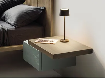 FLY - Wall-mounted wooden bedside table by Devina Nais