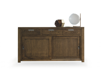 HOLAND - Contemporary style wooden sideboard with sliding doors with drawers by Devina Nais