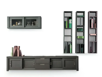 HOLAND - Sectional wooden storage wall by Devina Nais