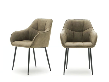 JAMES - Upholstered chair with armrests by Devina Nais