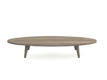 SURF - Oval low solid wood coffee table by Devina Nais