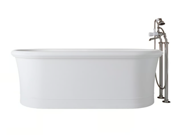 CELINE WHITE - Freestanding oval White Tec Plus bathtub by Devon&Devon