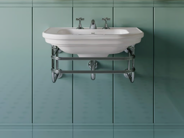 CLASSICA - Wall-mounted brass console sink with towel rail by Devon&Devon