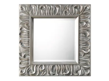 FLAMES - Wooden framed wall-mounted mirror by Devon&Devon