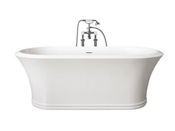 KALOS - Freestanding oval White Tec Plus bathtub by Devon&Devon