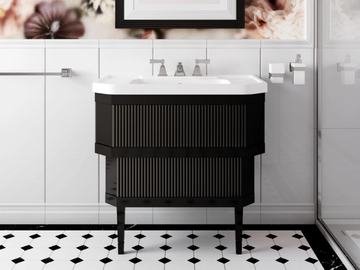 METROPOLITAN CERAMIC - Floor-standing single vanity unit by Devon&Devon
