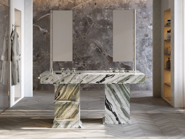 MY LOVE WATER VANITY MASTER - Double vanity unit with integrated washbasin by Devon&Devon