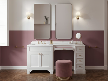 SEASON VANITY - Wooden dressing table / vanity unit with marble top by Devon&Devon