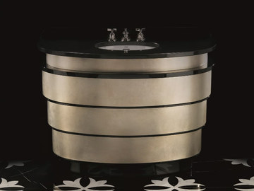 SUMMERTIME ALUMINIUM LEAF - Vanity unit with drawers by Devon&Devon