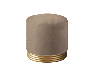 ZELDA - Upholstered round fabric pouf by Devon&Devon