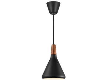NORI - Dimmable metal and walnut pendant lamp by DFTP