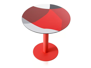ABSTRAKT MONA - Round laminate table by Diabla